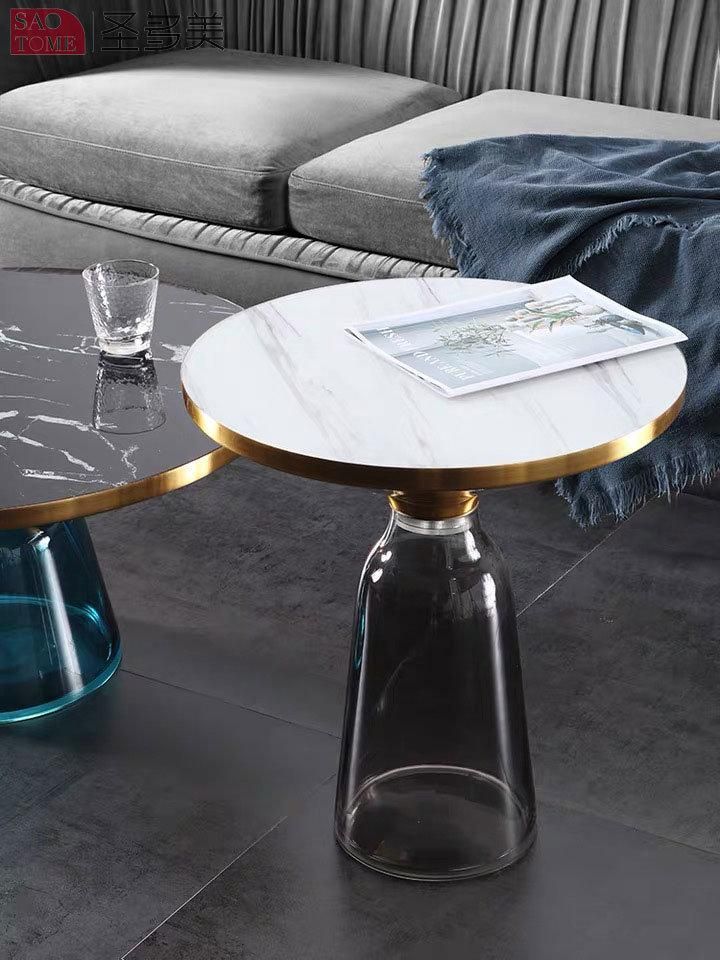 Hotel Lobby Furniture Round Glass Base Coffee Tables