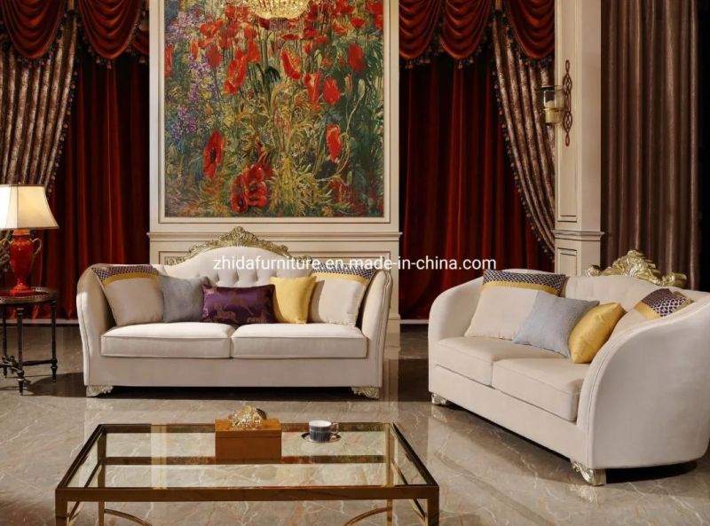 Chinese Furniture Classical Style Luxury Velvet Sofa