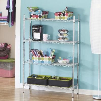 18&quot; Home Style Storage Chrome Wire Shelving with 4 Layers