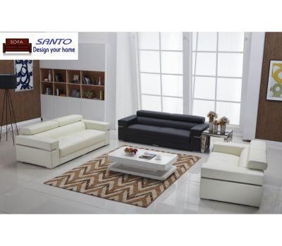 Living Room Sofa Set Luxury Stain Steel Black Leather Sofa British Style Sofa Large White Sofas Genuine Leather Sofa