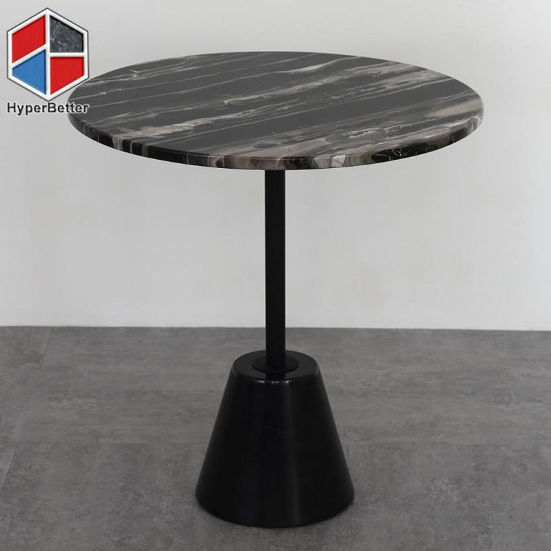 Round Green Marble Side Tables