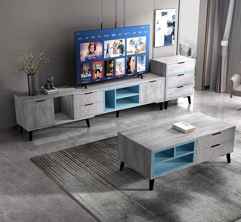 Light Luxury Tea TV Cabinet Combination Set Home Furniture (UL-20N1353)