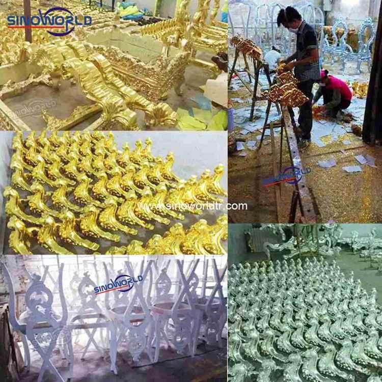 Wedding Furniture Luxury Gold Use Event Throne King Gold Chair Wedding