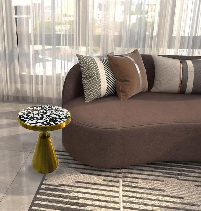 Nordic Modern Terrazzo Creative Design Living Room Round Coffee Side Table