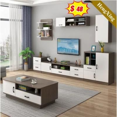 EXW Factory Simple Design Wood Furniture Wholesale Furniture Table with TV Stand Set Cabinet