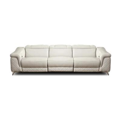 Leisure Concise Classic Home Furniture Living Room Hardware Leather Sofa