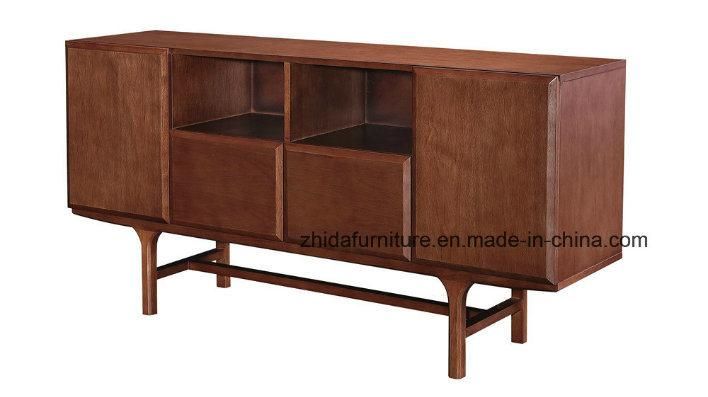 Modern Solid Wood Cabinet Walnut Color Console