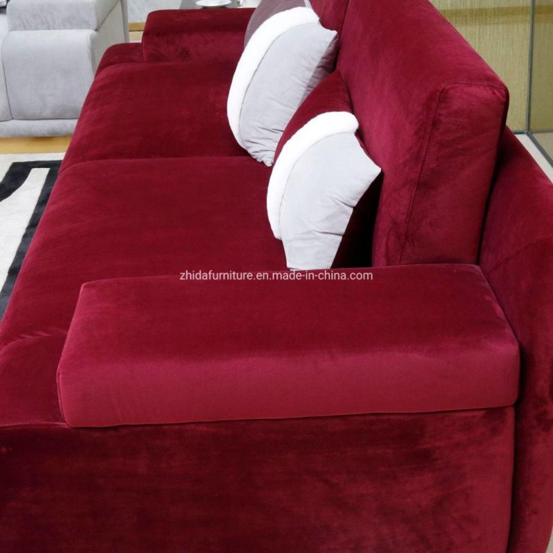 Luxury Home Furniture Comfortable Velvet Living Room Fabric Sofa