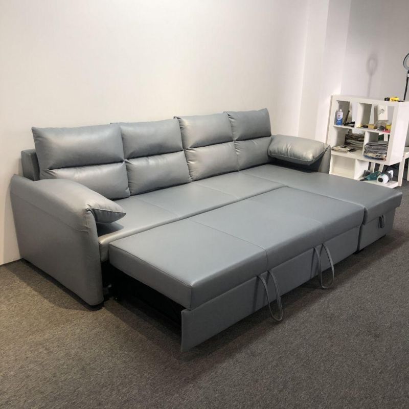 Italian Sofa Villa Living Room Combined Dual-Purpose Storable Rechargeable Sofa Bed