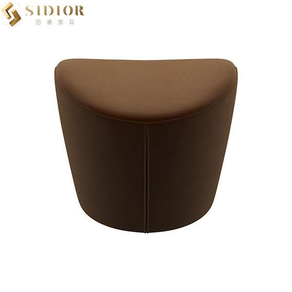 Space Saving Movable Foot Rest Stool Under Desk PU Leather