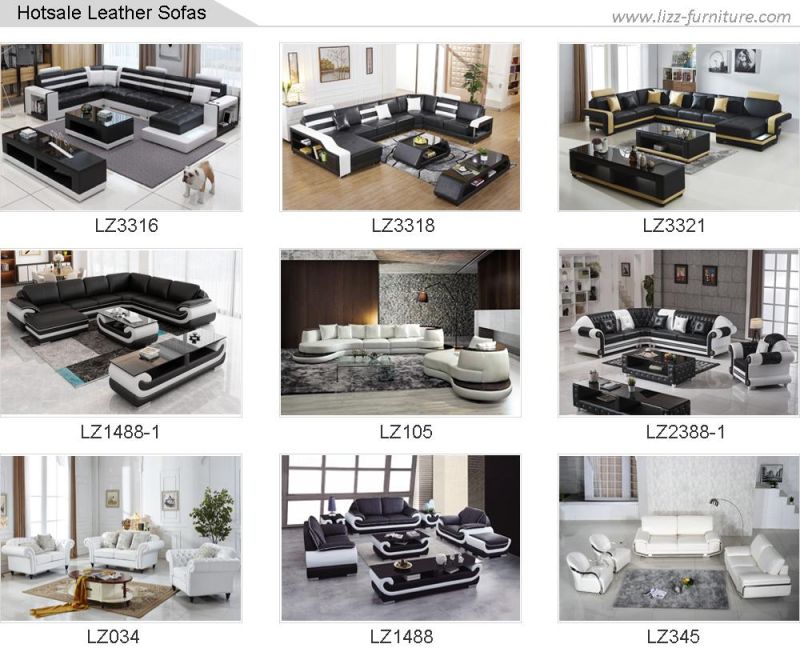 Modern Italian Style Sectional Sofa Living Room Furniture Modern Home Geniue Leather Sofa