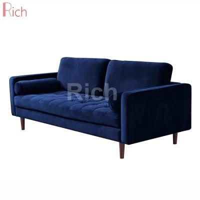 Modern Design Home Furniture Set Couch Living Room Blue Fabric Sofa