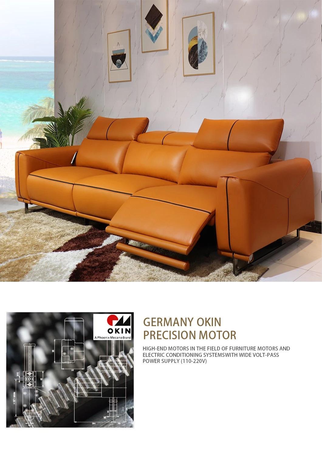 Hot Modern Minimalist Electric Sofa Recliner PVC Functional Sofa Bed Living Room Combination Sofa