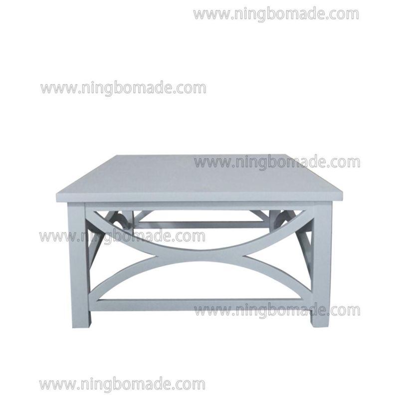 Classic Contemporary Interiors Furniture Pure White Poplar Wood Coffee Table