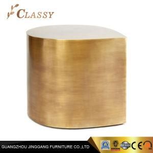 Antique Brushed Finish Golden Living Room Side Table