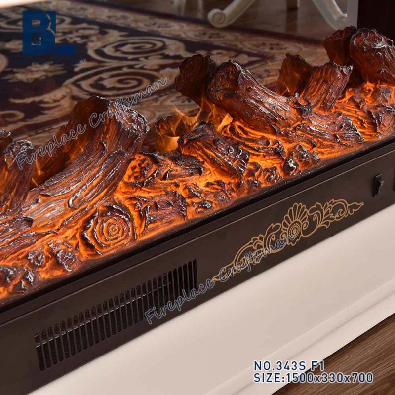 Factory Wholesale Home Modern Living Room Furniture Resin Carving Electric Fireplace Mantel TV Stand for Hall Decoration