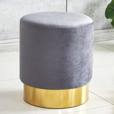 Modern Living Room Decorative Foot Stool Fabric Foot Stool Dressing Room Stool