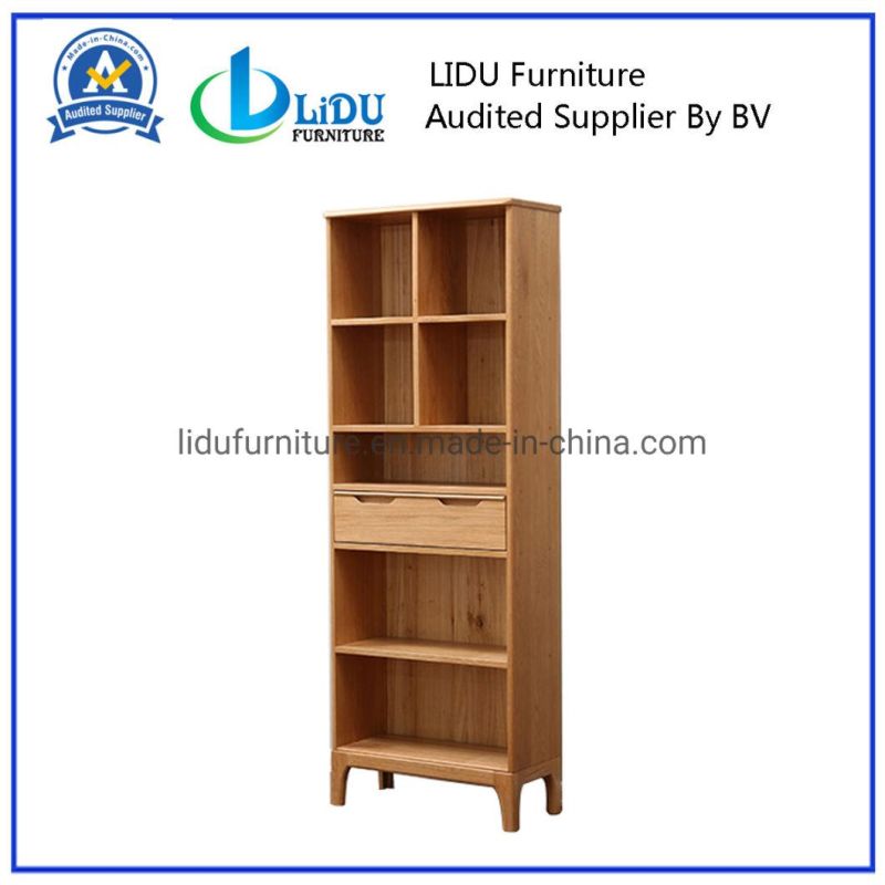 Industrial Modern Oak Wooden Bookshelf with Storage Cabinet with Solid Wood Draw Cabinet Brands