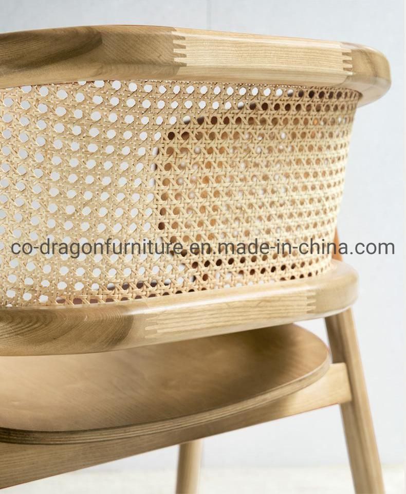 Fashion Home Furniture Wicker Rattan Leisure Chair with Wooden Arm