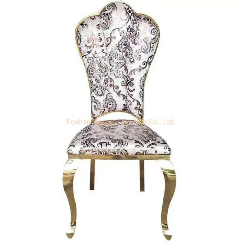 Wholesale Classy Modern Dining Chair Antique Event Stainless Steel Wedding Chair