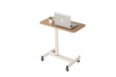 Pneumatic Height Adjustable Mobile Laptop Stand Cart Rolling Desk Cart