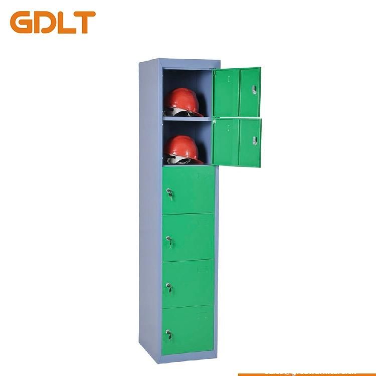 Gdlt Knock Down Structure Six Doors Steel Locker Metal Storage Locker Cabinet