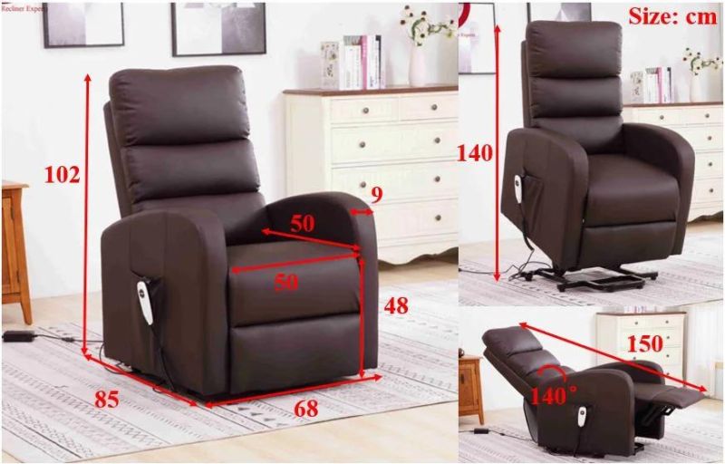 Jky Furniture Modern Design Space Saving Leather Manual Recliner Chair with Massage Function