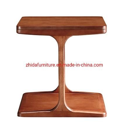 Home Furniture Solid Wood Sofa Side Square Wooden Side Table