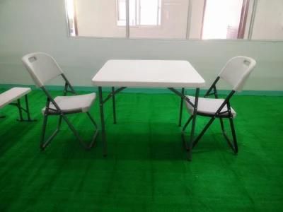 34inch Plastic Folding Square Table for Dinner, Study, Games