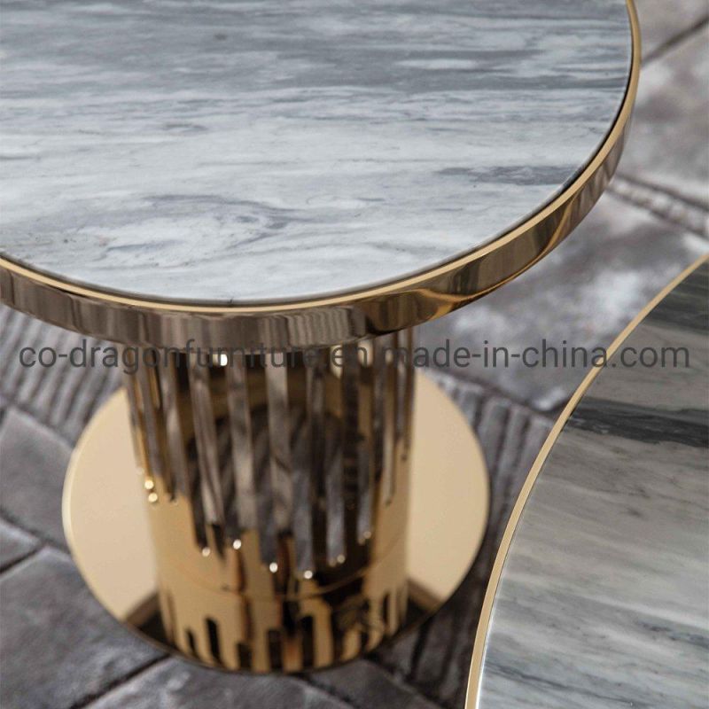 Luxury Gold Stainless Steel Coffee Table for Living Room Furniture