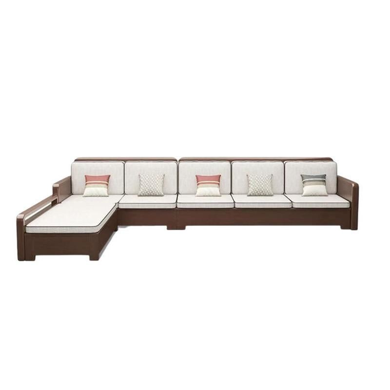 Modern Minimalist Living Room Storage Wooden Furniture Walnut Sofa