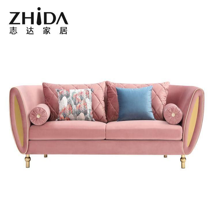 High-End Velvet Villa Use 3/2/1 Seaters Sofa Couch Good Price Wholesale Luxury Sofas Manufacturer