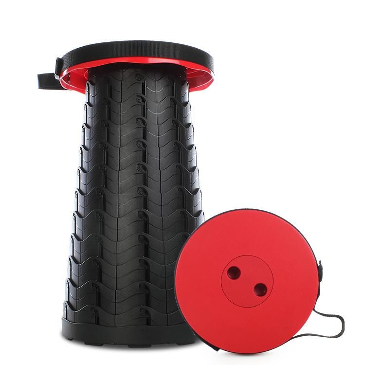 Round Multifunctional Folding Telescopic Stool with Rope