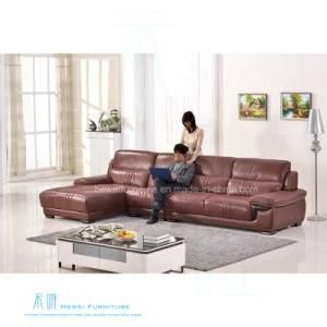 Modern Living Room Corner Leather Sofa for Home (HW-8212S)