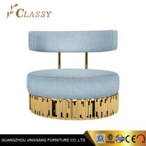 Gold Plated Stainless Steel Base Leisure Chair for Hospitality Furniture