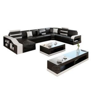 Luxury Modern Leather Sectional Sofa Set with High Quality