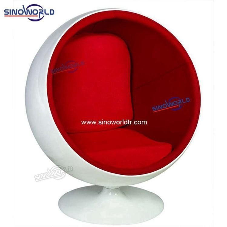 Fibreglass Leisure Arne Jacobsen Fabric Swivel Ball Egg Pod Chair