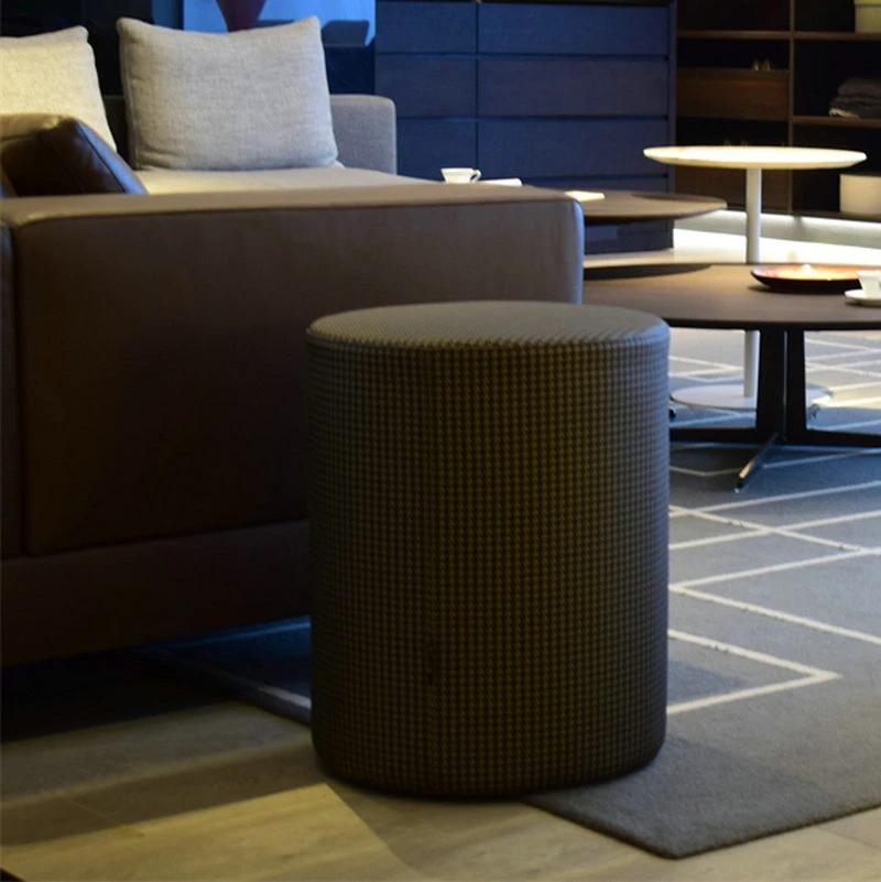 Modern Livingroom Furniture Round Stool Sofa Side Leather Stool