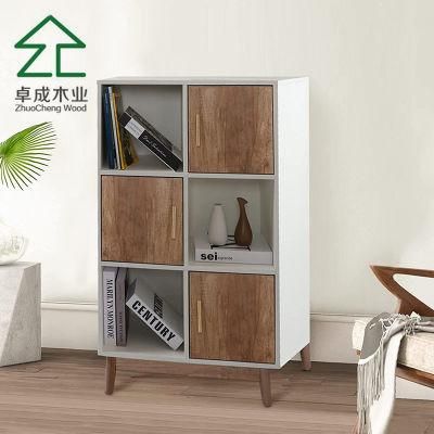 Wooden Popular Modern Design Simple Design Wooden Adjustable Bookshelf