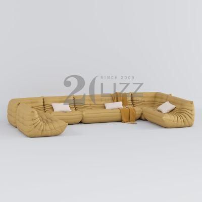 Unique U Shape Modern Coener Sofa Popular Luxury Geniue Leather Floor Sofa for Home Hotel Office