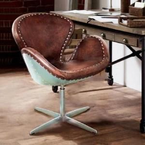 American Retro Metal Revolving Leisure Swan Chair