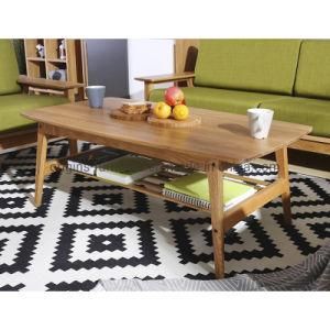 Coffee Table with Shelf - Solid Oak Natural