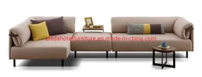 L Shape Armrest Cushion Living Room Furniture Hotel Sofa