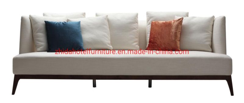 Chesterfield Brown Fabric Modern 3 Seat Sofa for Home Furniture