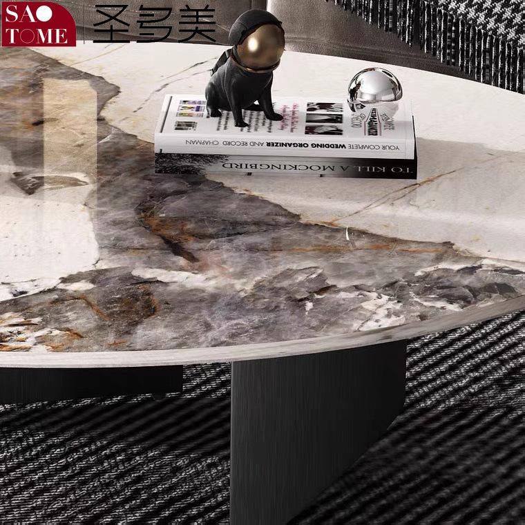 Modern Popular Living Room Furniture D-Shaped Foot Tea Table