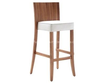 Walnut Wood Frame Bar Chair with Modern Style