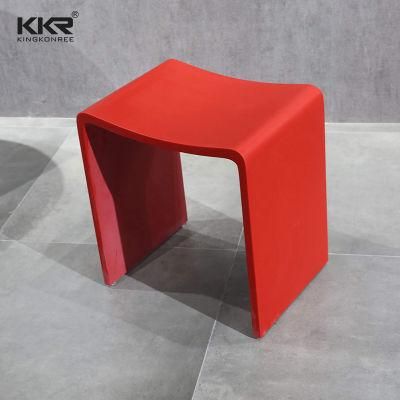 Bathroom Shower Stool/Bath Stool Corian Stone Red Shower Stool for Hotels