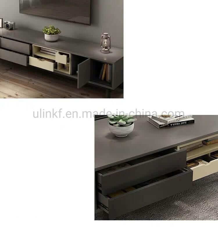 Grey Color Elegant Coffee Table TV Cabinet Home Furnitur Living Room Use TV Stand