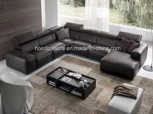 Black Leather Sectional Sofa