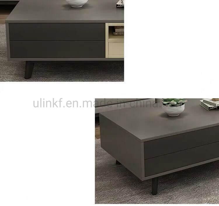 Grey Color Elegant Coffee Table TV Cabinet Home Furnitur Living Room Use TV Stand